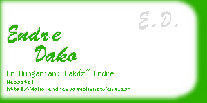 endre dako business card